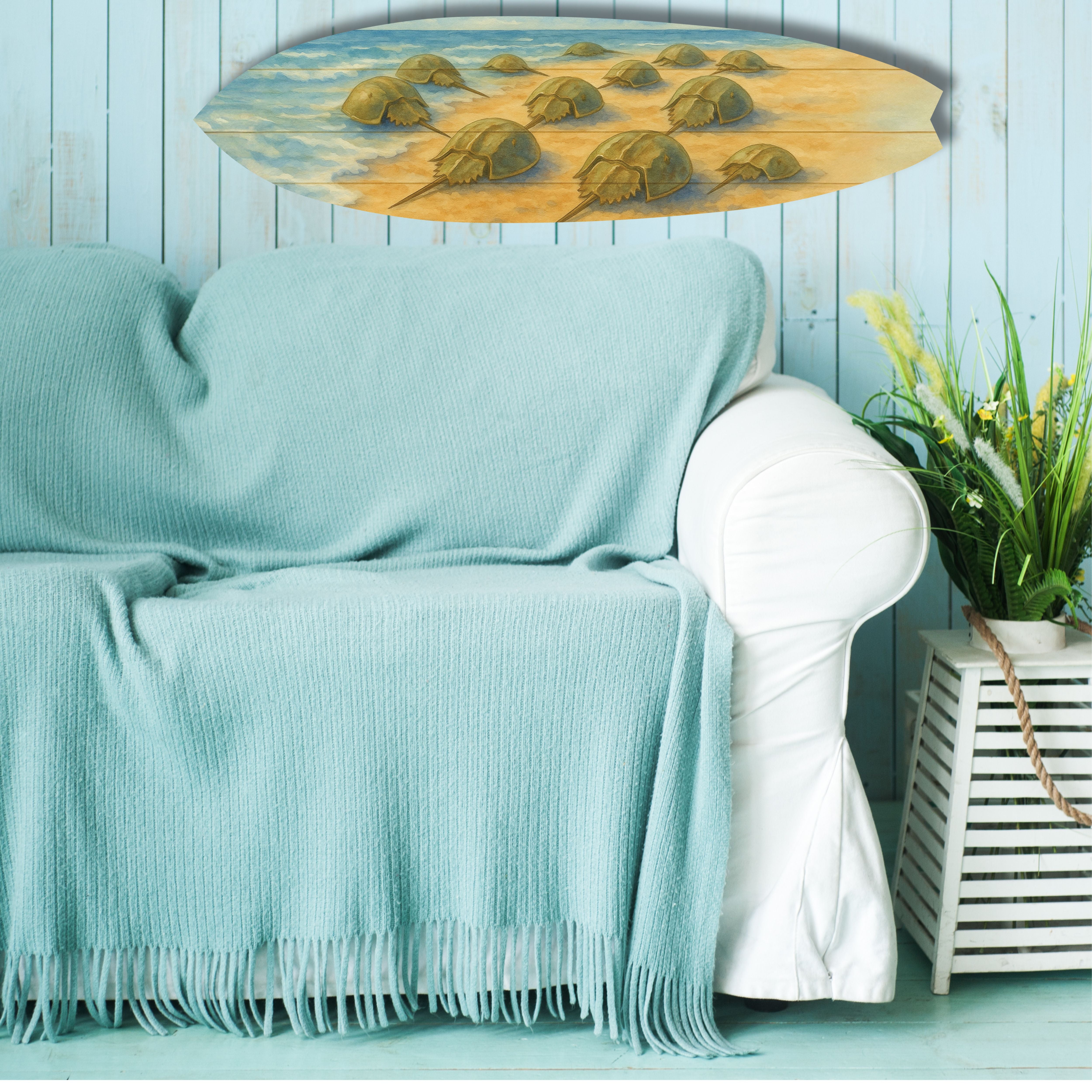 Horseshoe Crab Surfboard Wall Art
