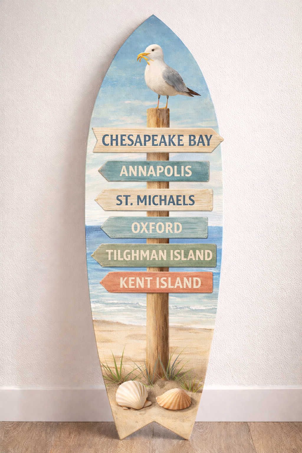 Chesapeake Bay Maryland Surfboard, Kent Island, Annapolis, St. Michaels, Tilghman Island