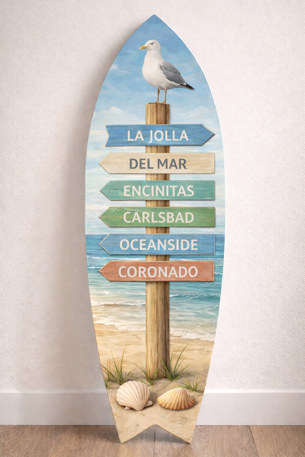 San Diego Surfboard Sign | La Jolla Del Mar Encinitas Decor