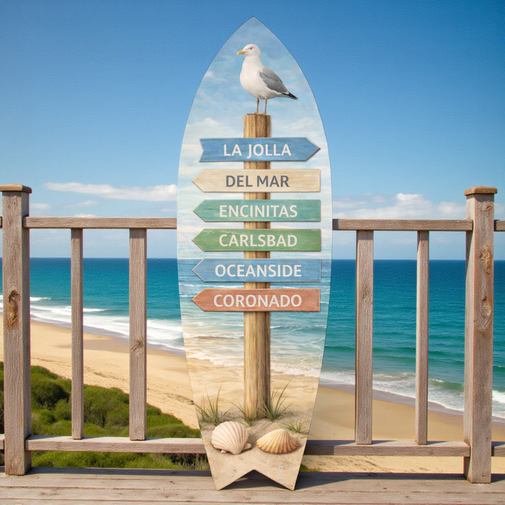 San Diego Surfboard Sign | La Jolla Del Mar Encinitas Decor