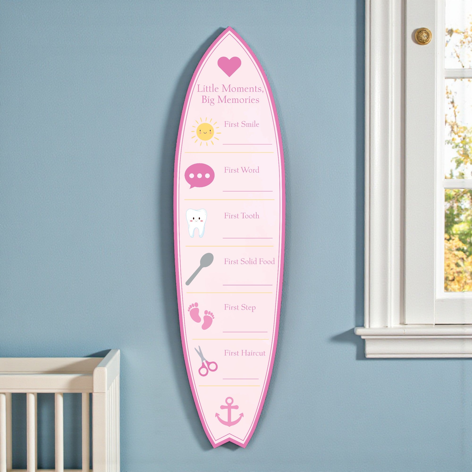 Baby Milestone Surfboard, Girl
