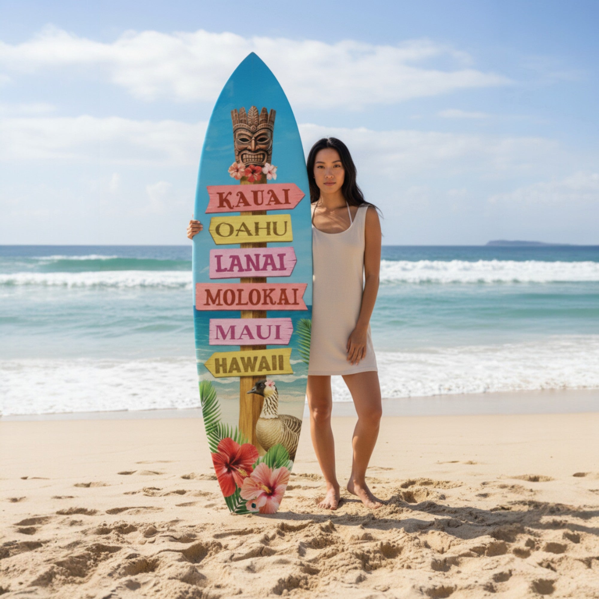 Hawaii Surfboard Directional with person