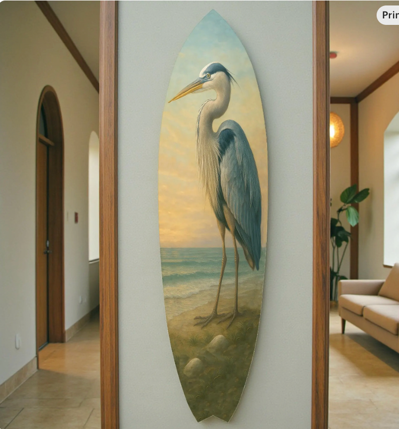 Egret Heron Surfboard