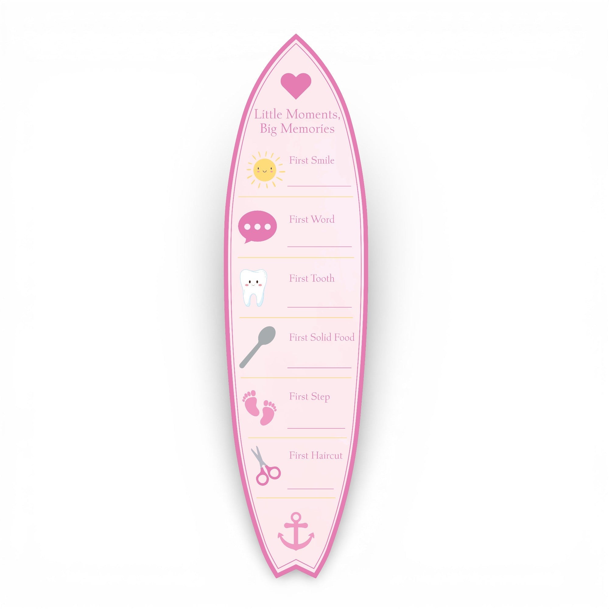 Baby Milestone Surfboard, Girl - Surfboard Life
