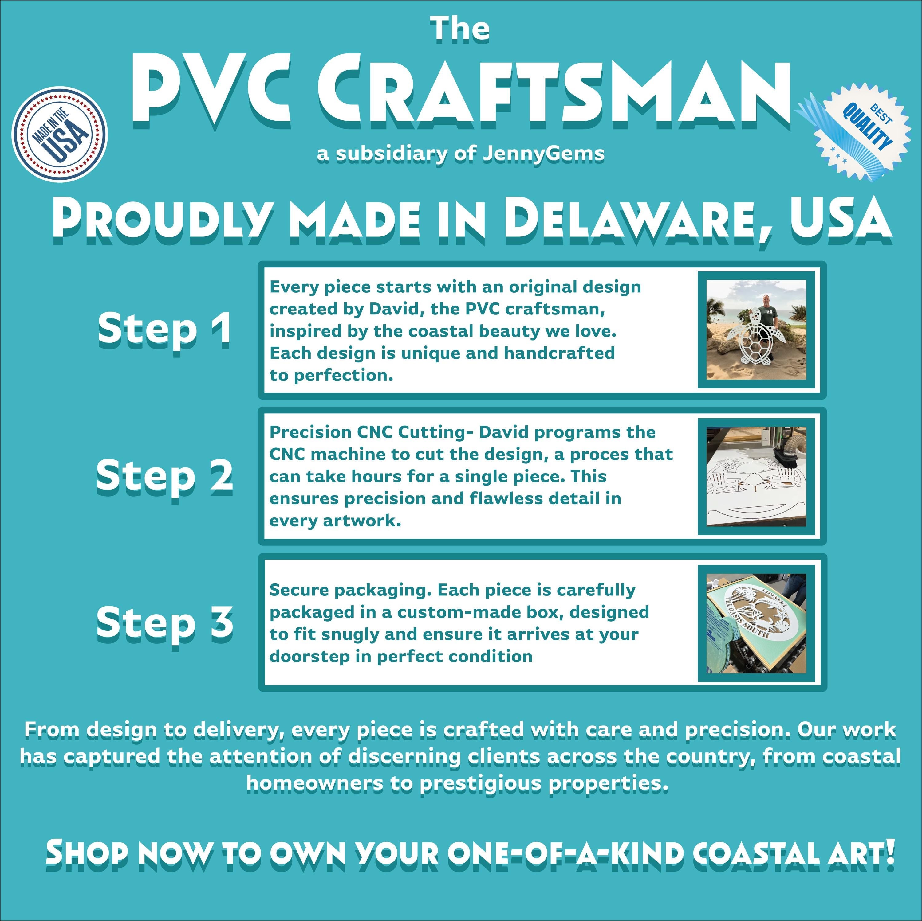 Rehoboth Beach Surfboard Sign – Seagull Beach Decor | Rehoboth Boardwalk Coastal Wall Art