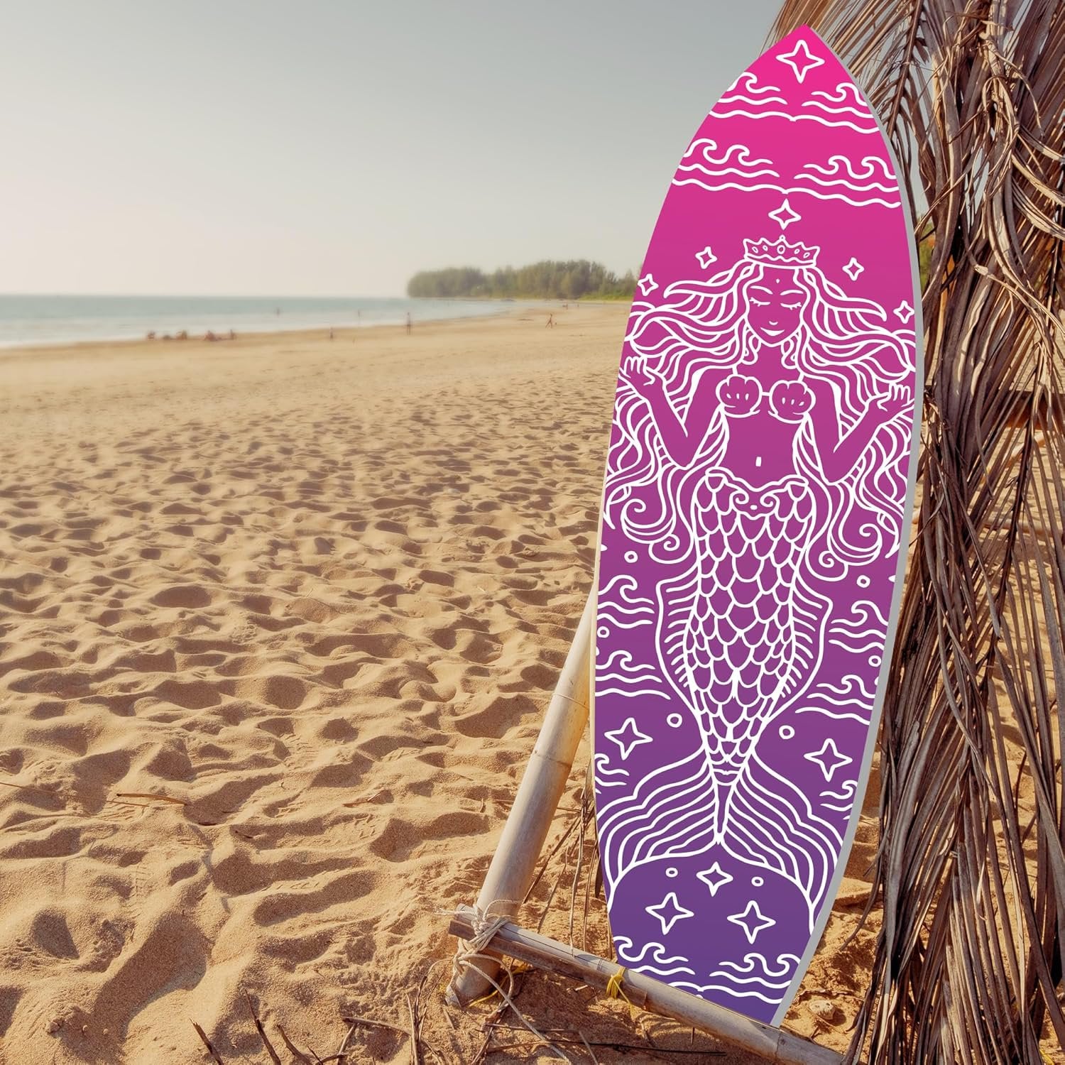 Outdoor Mermaid PVC Surfboard Wall Decor