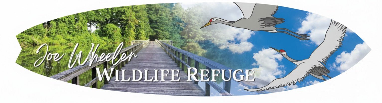 Joe Wheeler Wildlife Refuge Surfboard Wall Art, Tennessee PVC Sign, 1-5 FT