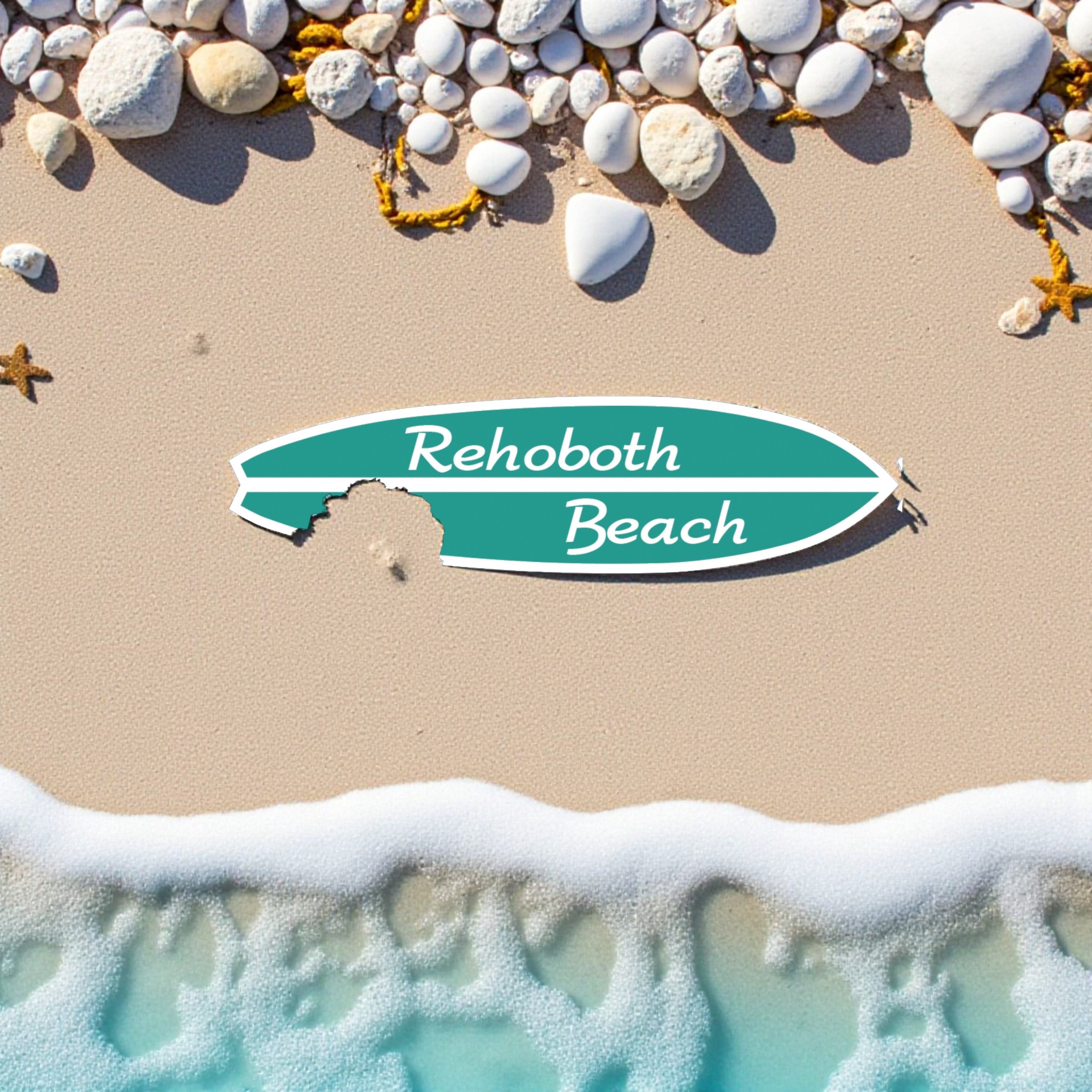 Rehoboth Beach, Delaware Surfboard Sign