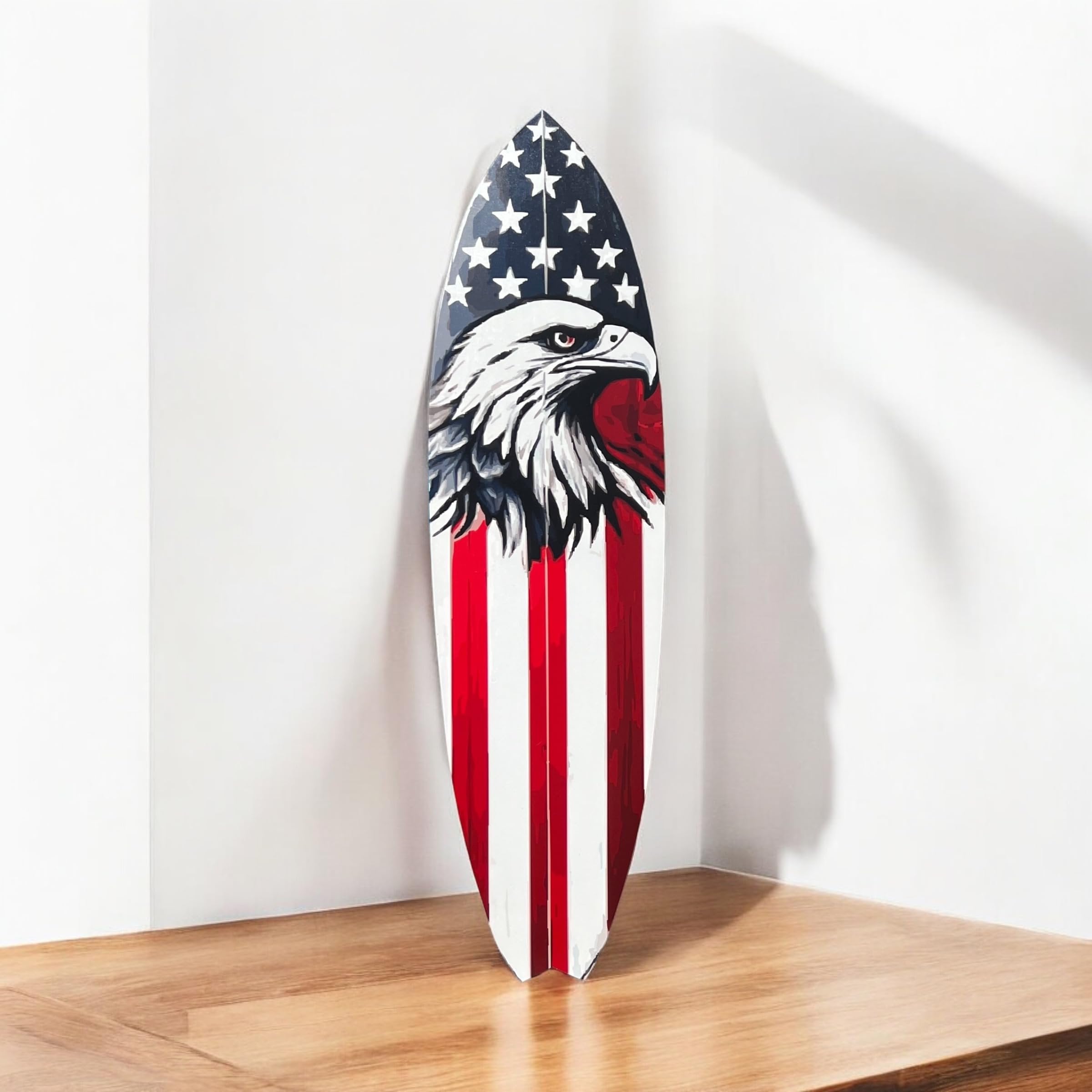 Outdoor Patriotic Americana Decorative Surfboard Sign