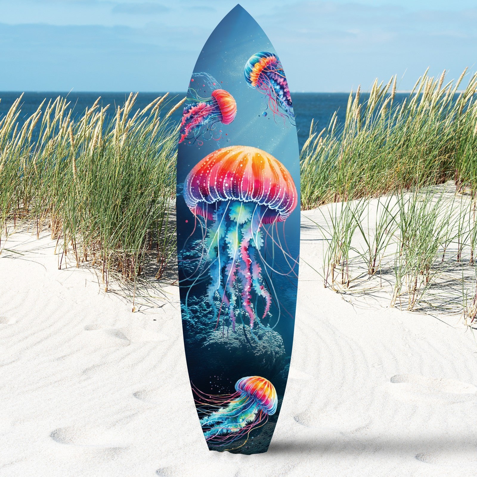 Jellyfish Surfboard Wall Art Indoor/Outdoor Oceans Weatherproof