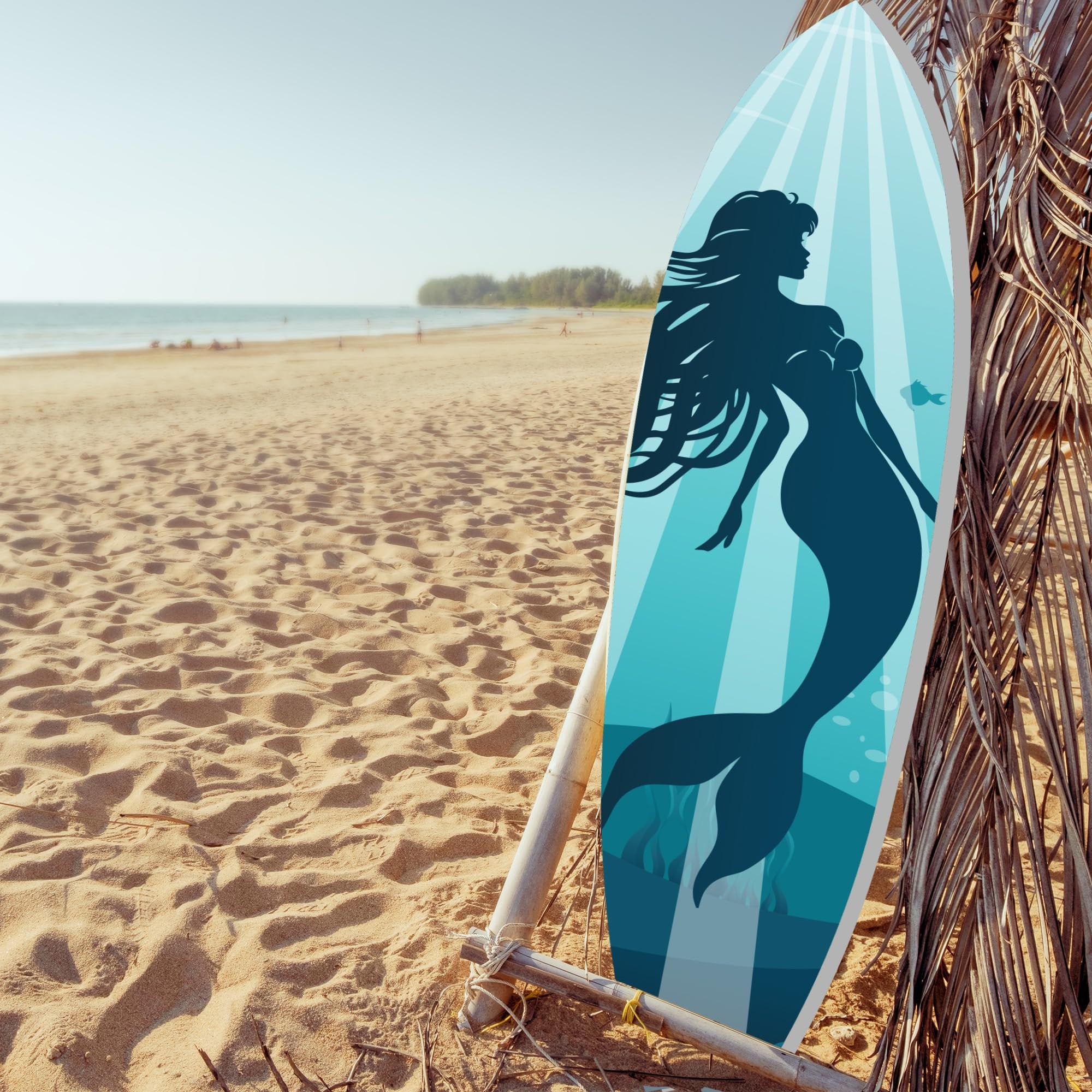 Outdoor Mermaid PVC Surfboard Wall Decor