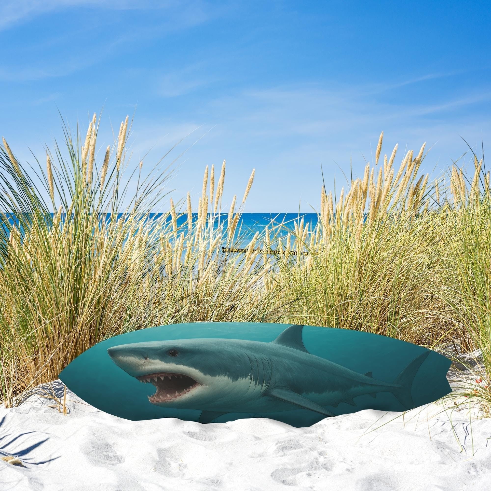 Decorative Shark Surfboard Wall Art Decor