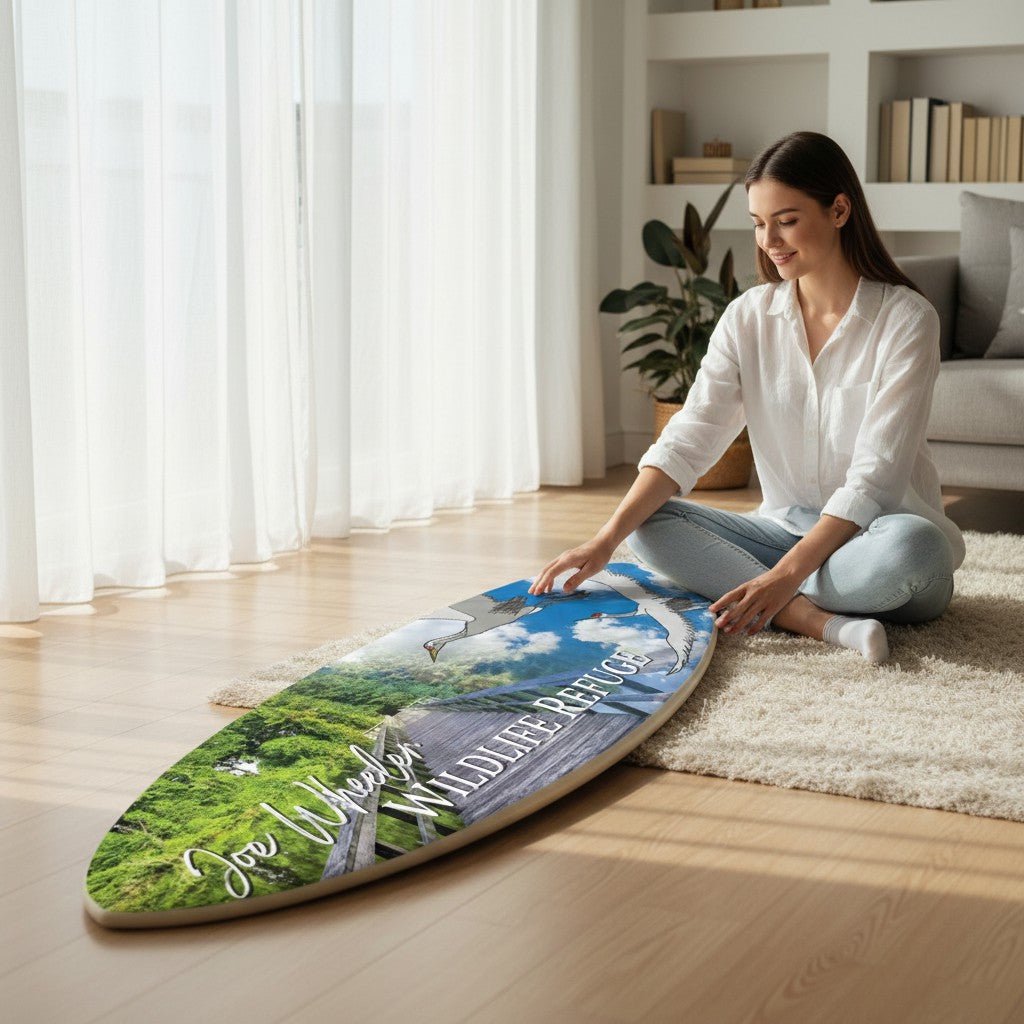Joe Wheeler Wildlife Refuge Surfboard Wall Art, Tennessee PVC Sign, 1-5 FT