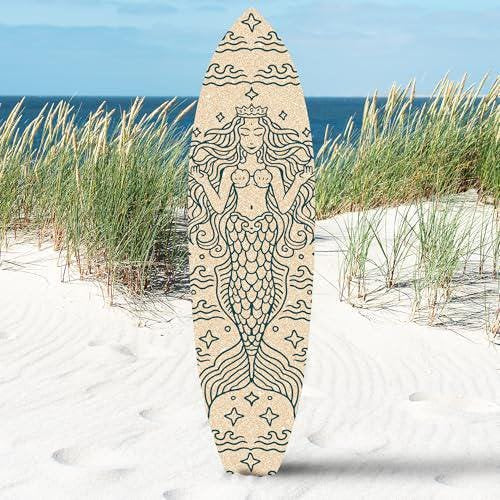 Outdoor Mermaid PVC Surfboard Wall Decor