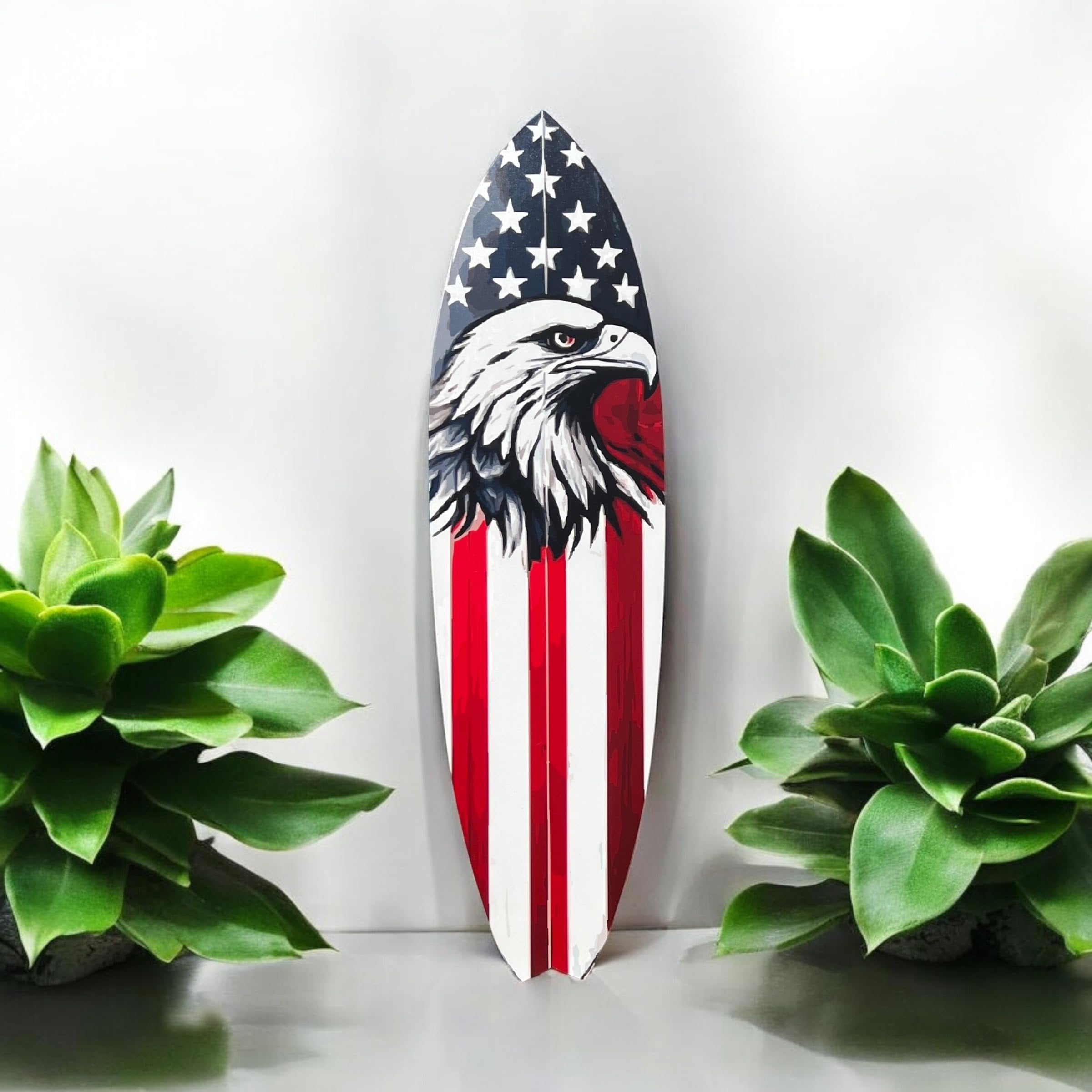 Outdoor Patriotic Americana Decorative Surfboard Sign