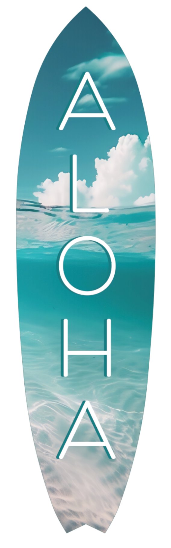 Aloha Surfboard Wall Decor for Outdoor Spaces