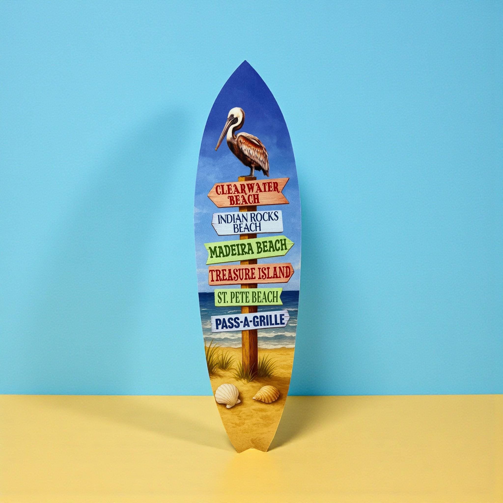 Florida Surfboard Wall Art - Clearwater Beach Coastal Decor