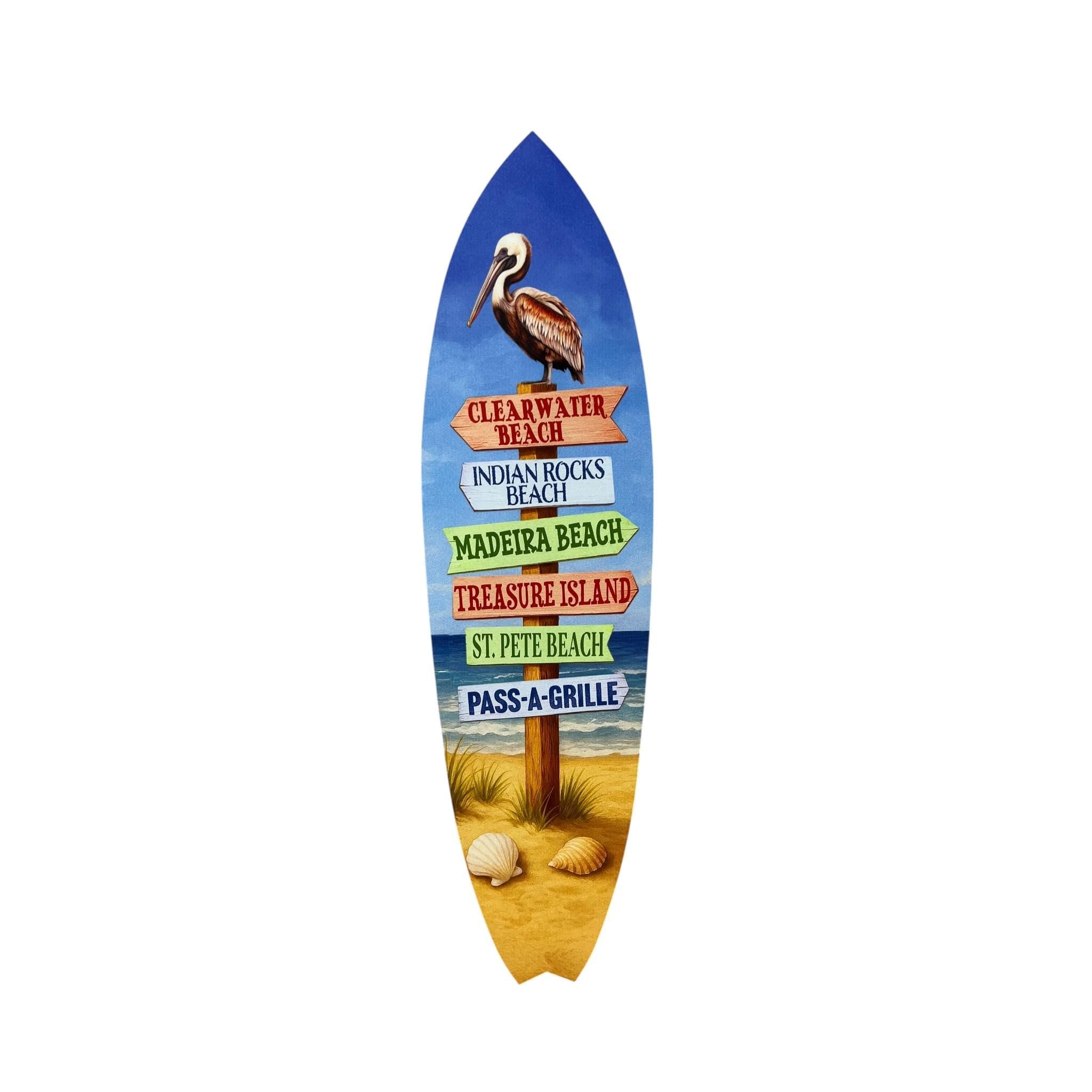 Florida Surfboard Wall Art - Clearwater Beach Coastal Decor